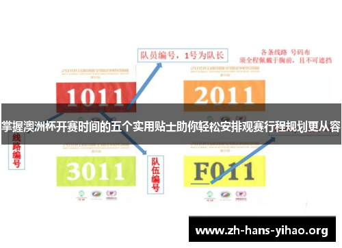 掌握澳洲杯开赛时间的五个实用贴士助你轻松安排观赛行程规划更从容